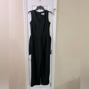 Black floor length romper